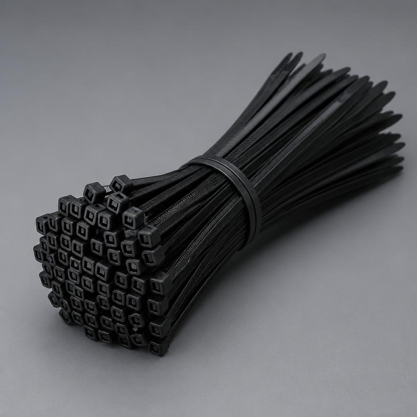 Black nylon cable ties