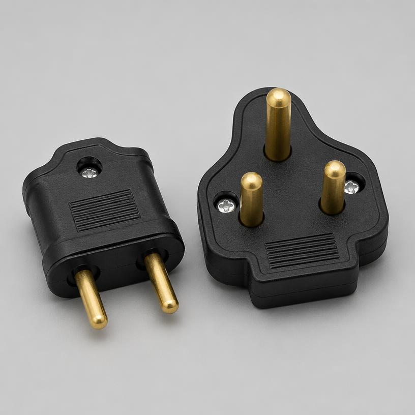 2 pin and 3 pin plug inserts